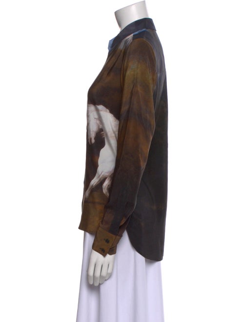 Stella McCartney Silk Printed Button-Up Top