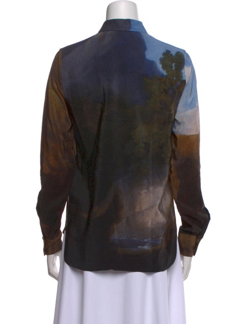 Stella McCartney Silk Printed Button-Up Top