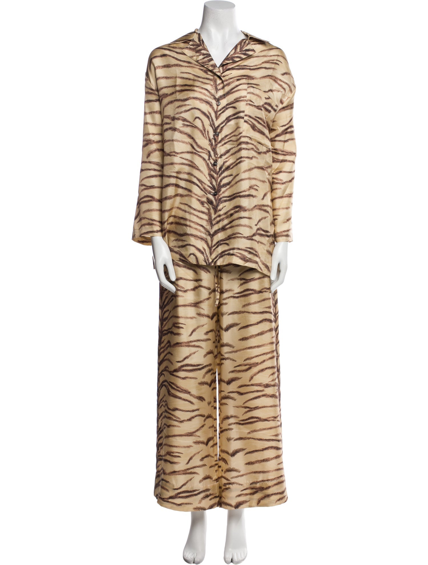 Stella McCartney Silk Animal Print Set