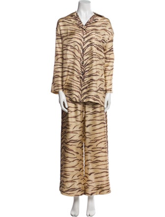 Stella McCartney Silk Animal Print Set
