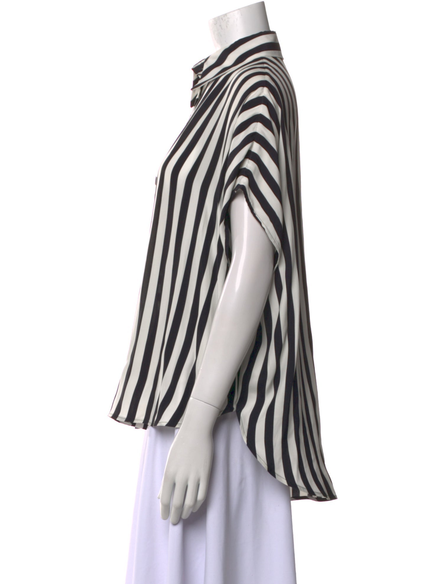 Stella McCartney Silk Striped Button-Up Top