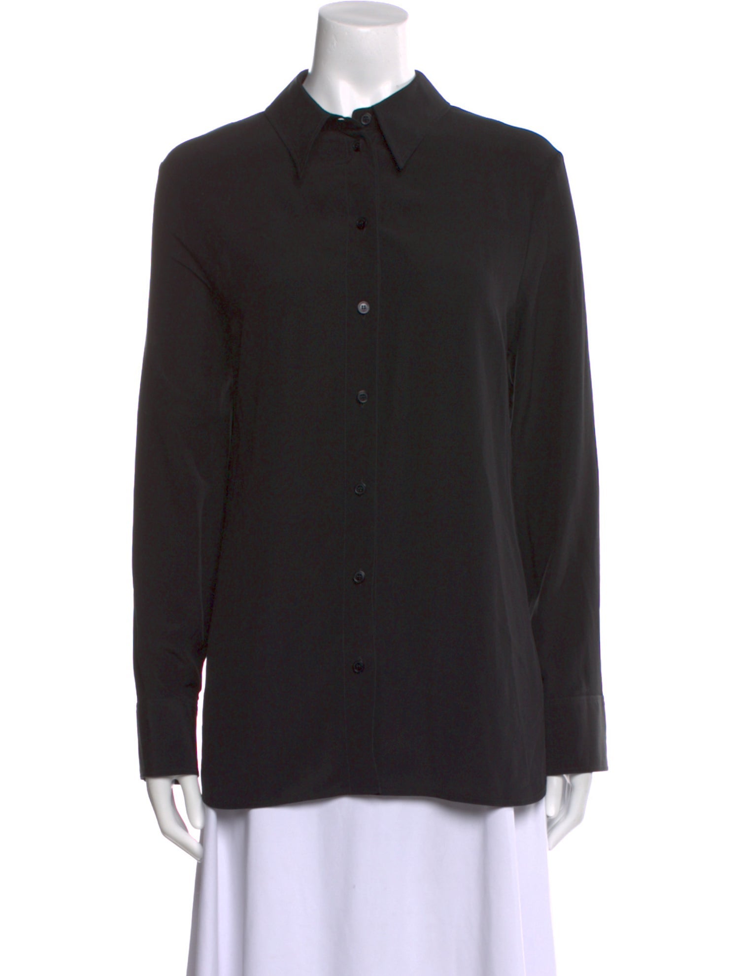 Stella McCartney Silk Long Sleeve Button-Up Top