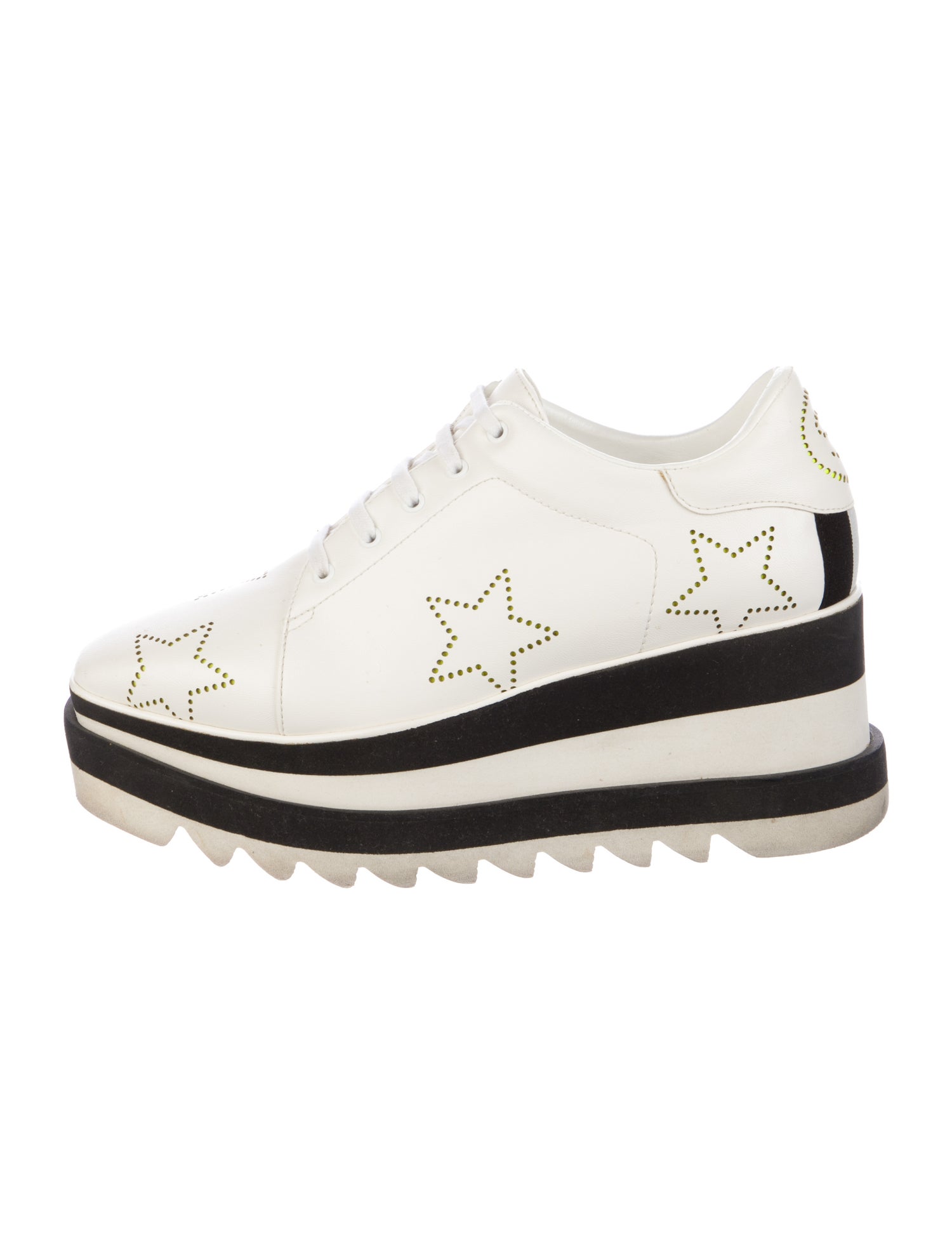 Stella McCartney Vegetarian Leather Lasercut Accents Chunky Sneakers