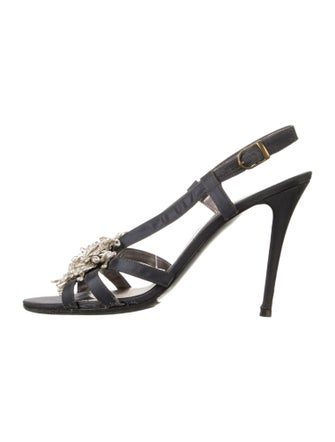 Stella McCartney Satin Slingback Sandals
