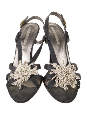 Stella McCartney Satin Slingback Sandals
