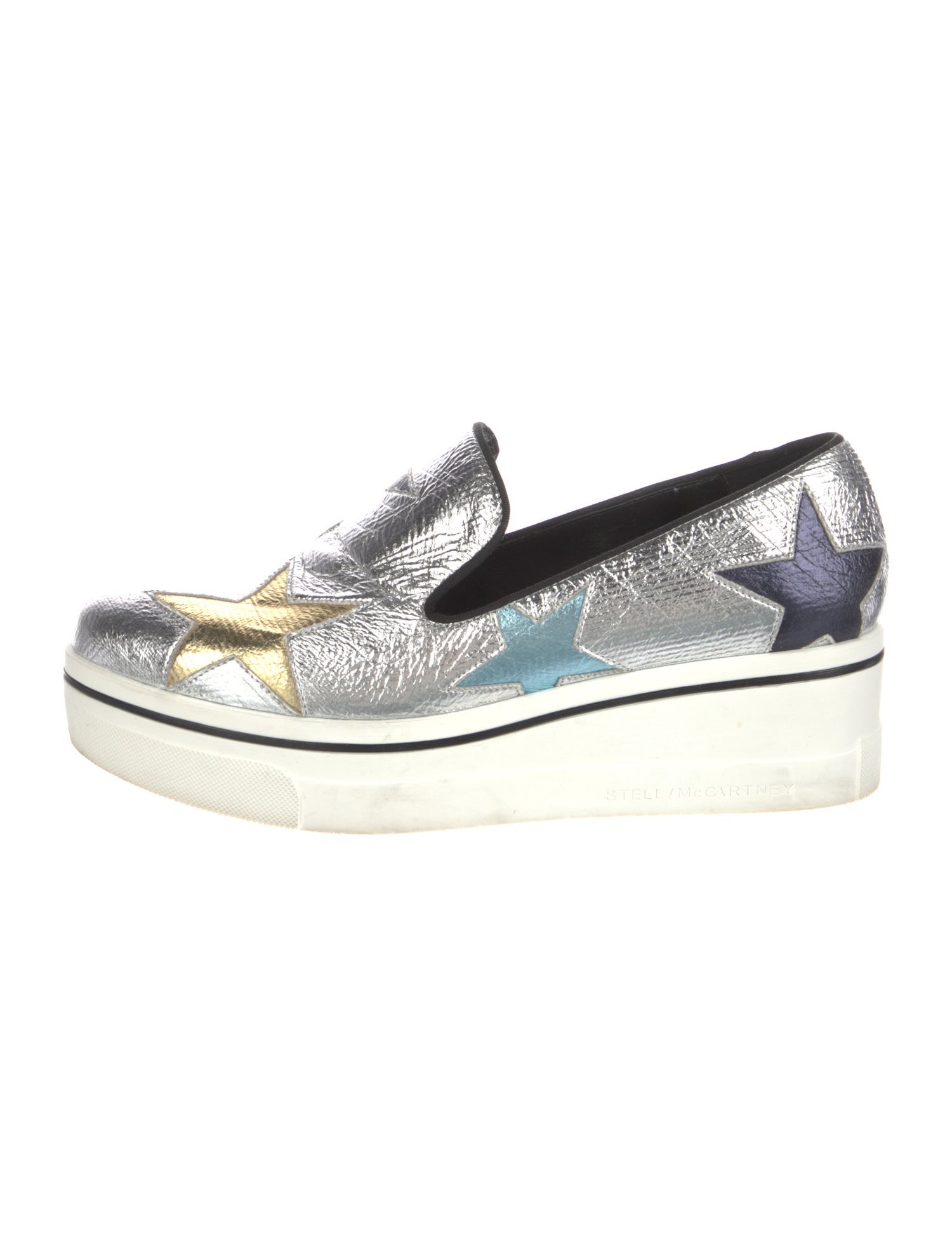 Stella McCartney Vegetarian Leather Grosgrain Trim Sneakers