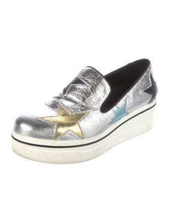 Stella McCartney Vegetarian Leather Grosgrain Trim Sneakers