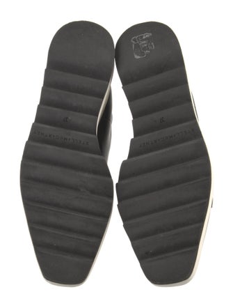 Stella McCartney Leather Colorblock Pattern Wedge Sneakers