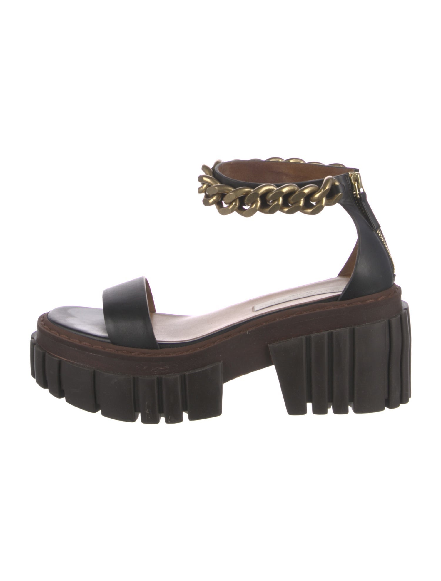 Stella McCartney Vegetarian Leather Chain-Link Accents Sandals