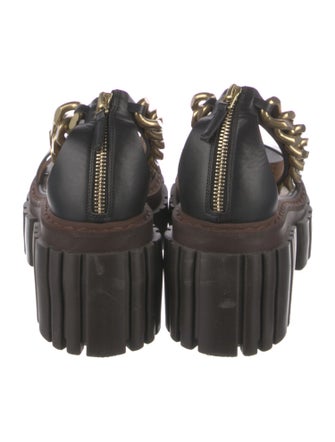 Stella McCartney Vegetarian Leather Chain-Link Accents Sandals