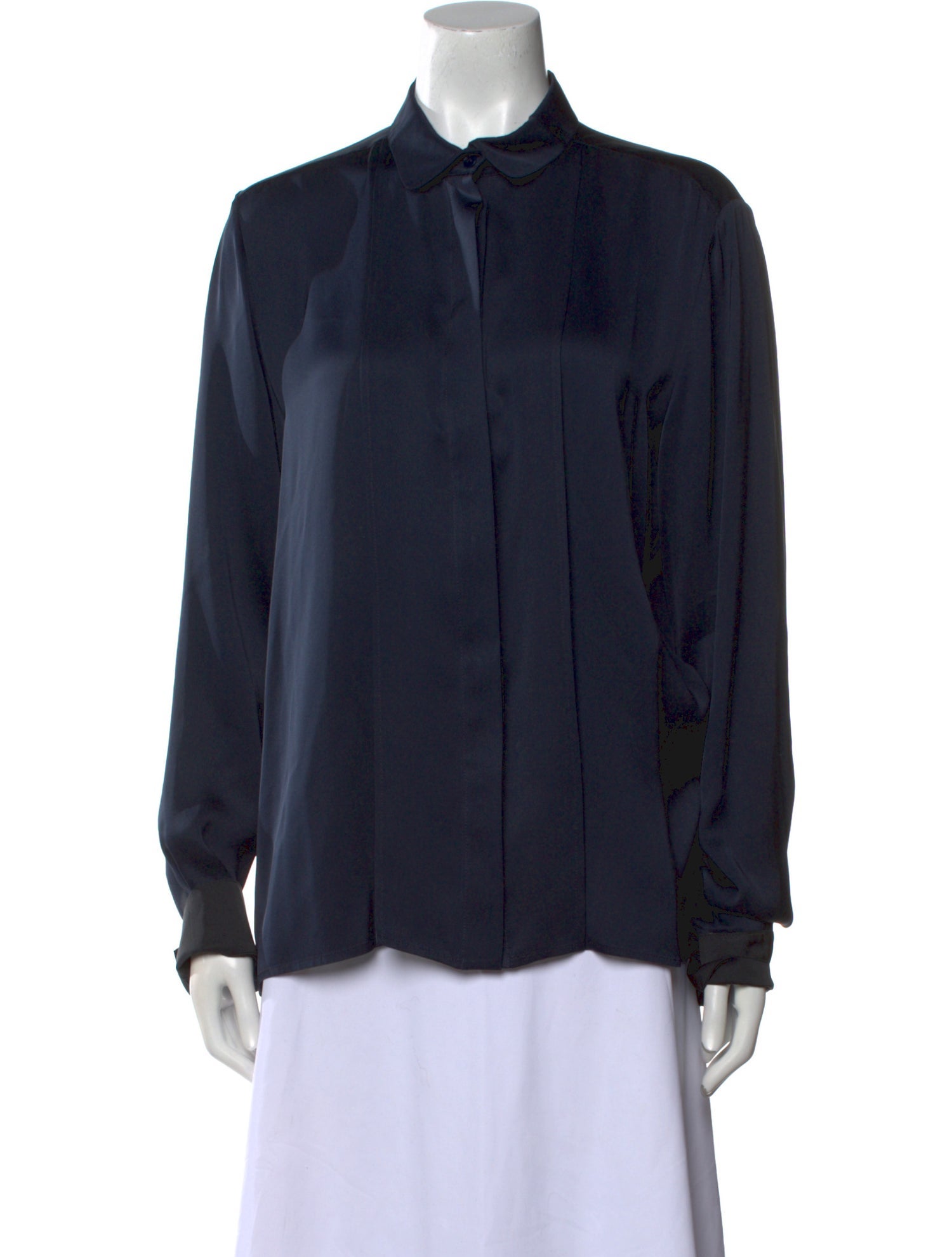 Stella McCartney Silk Long Sleeve Button-Up Top