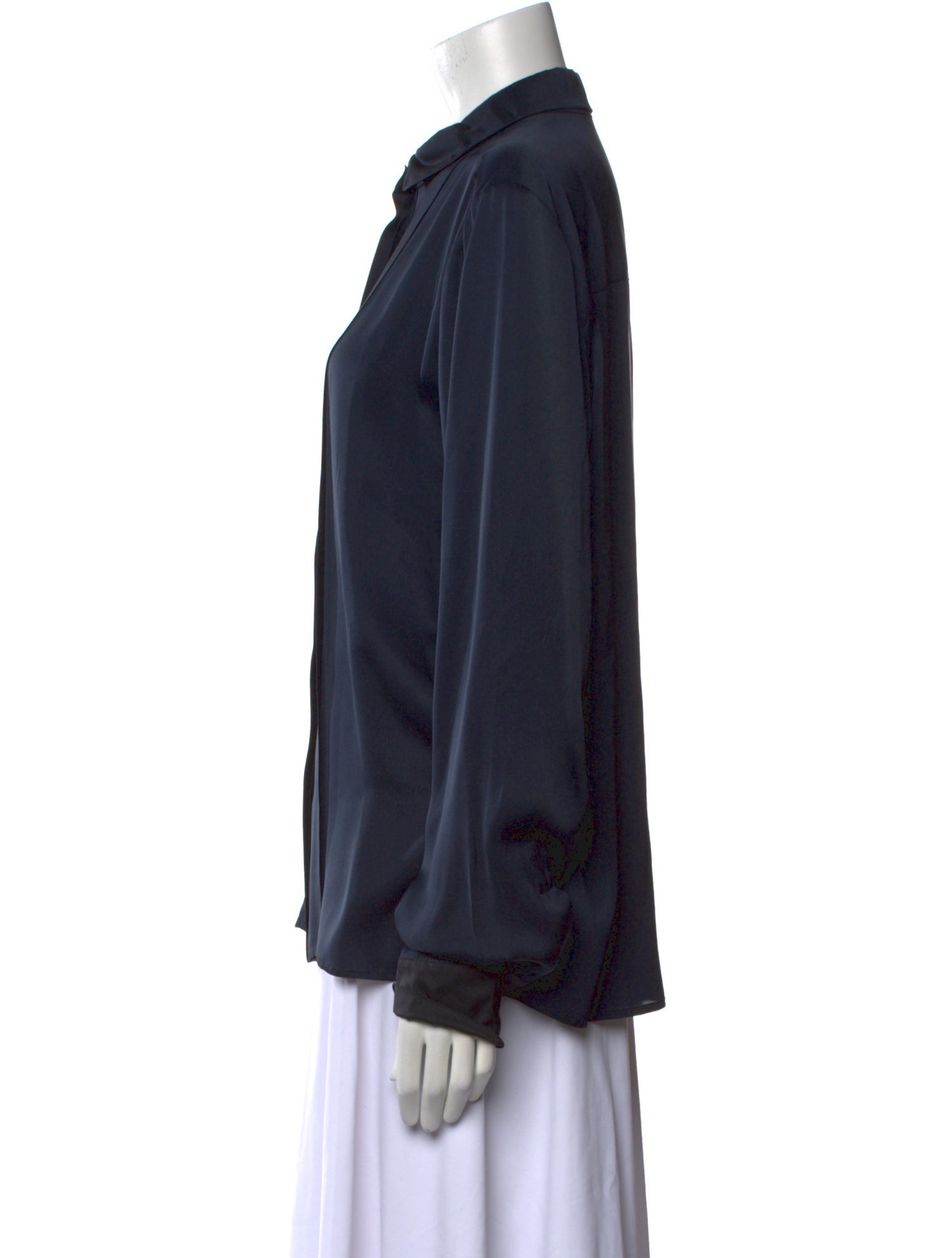 Stella McCartney Silk Long Sleeve Button-Up Top