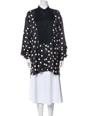Stella McCartney Polka Dot Print Mock Neck Tunic