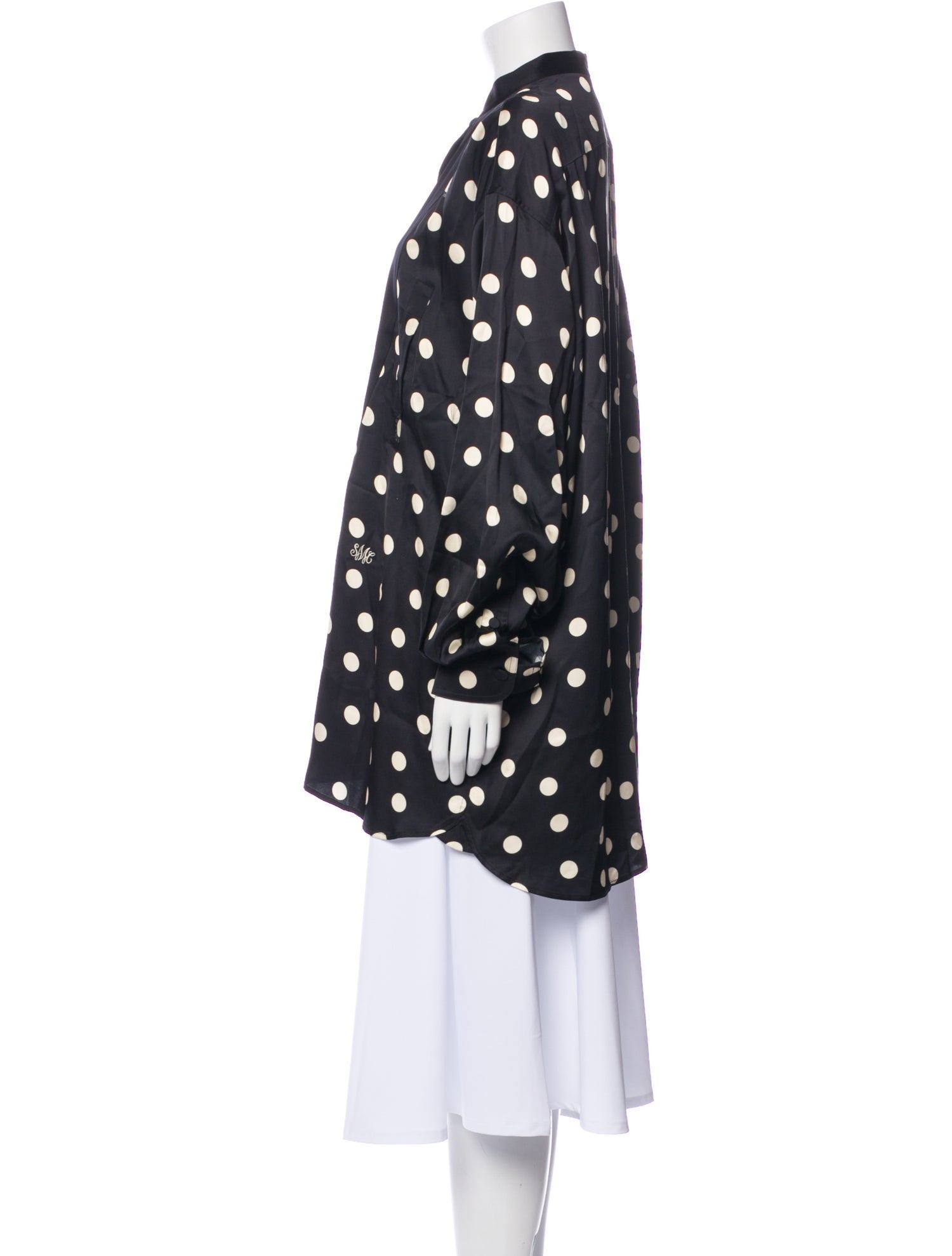 Stella McCartney Polka Dot Print Mock Neck Tunic