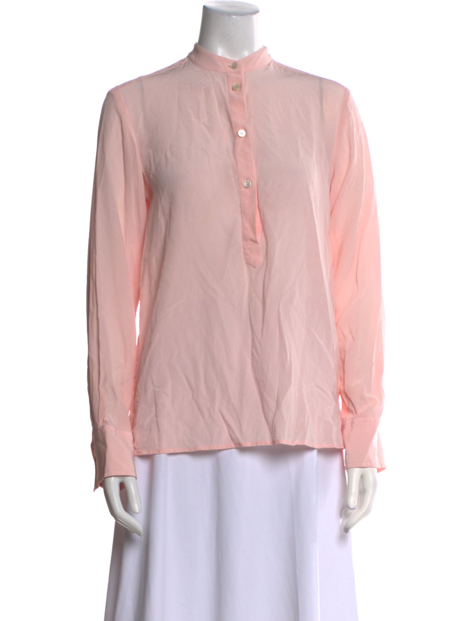 Stella McCartney Silk Mock Neck Blouse