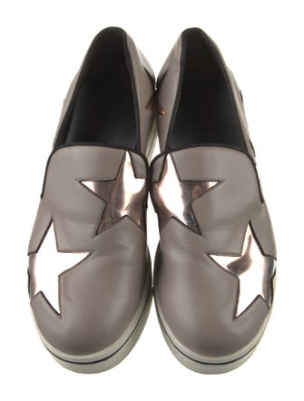 Stella McCartney Vegetarian Leather Printed Wedge Sneakers