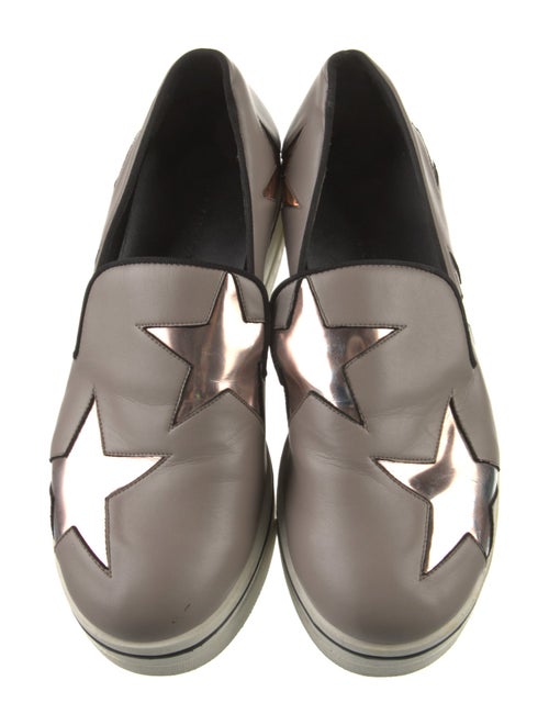 Stella McCartney Vegetarian Leather Printed Wedge Sneakers