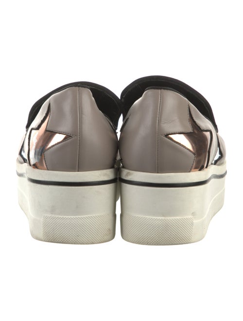 Stella McCartney Vegetarian Leather Printed Wedge Sneakers