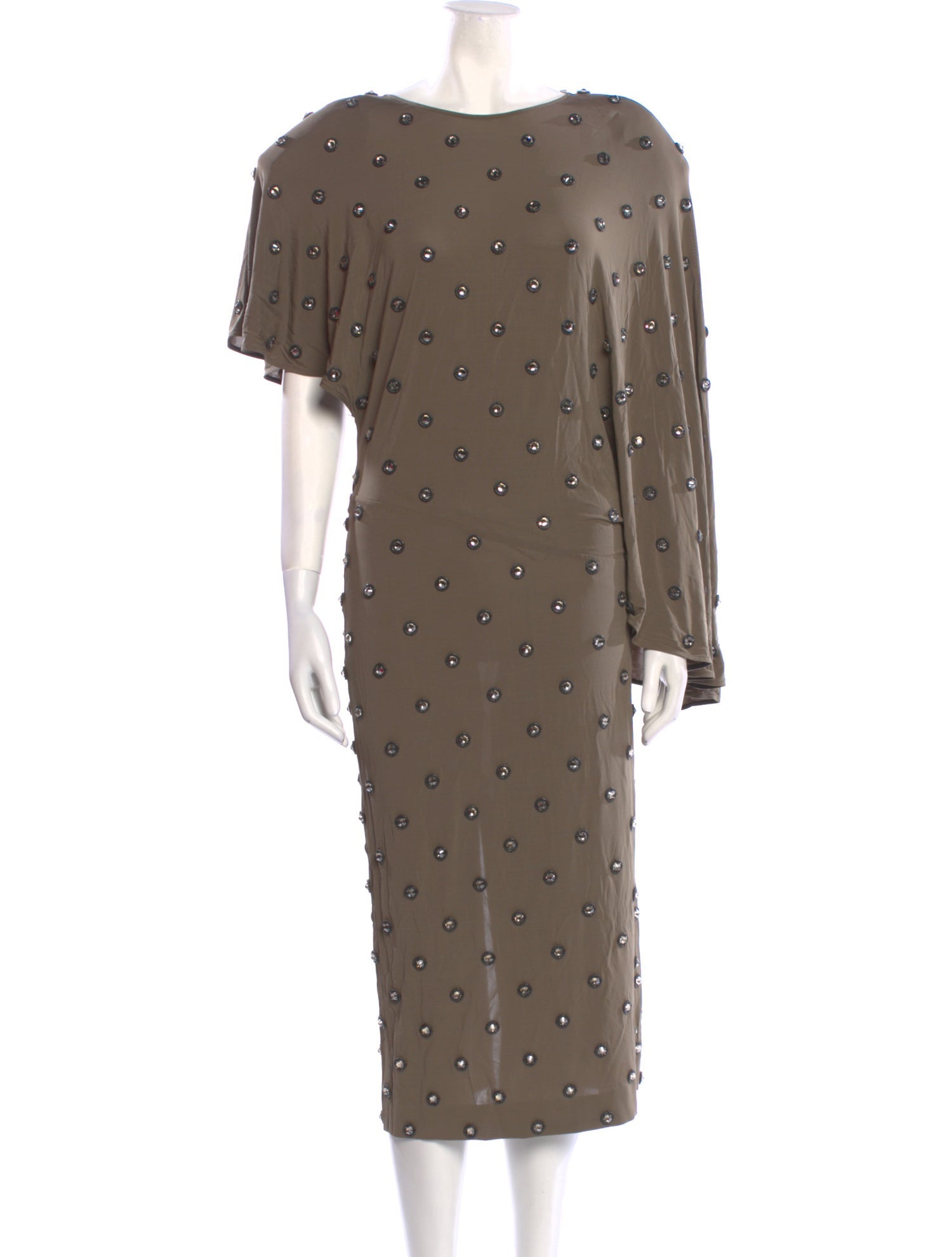 Stella McCartney Polka Dot Print Midi Length Dress