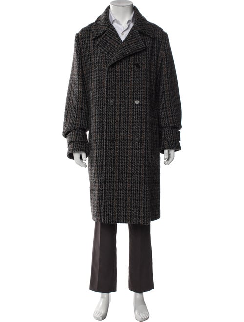 Stella McCartney Wool Houndstooth Print Overcoat