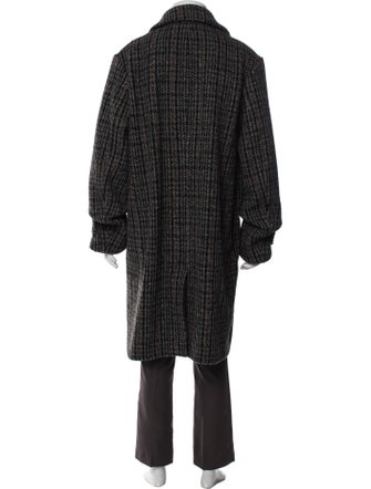 Stella McCartney Wool Houndstooth Print Overcoat