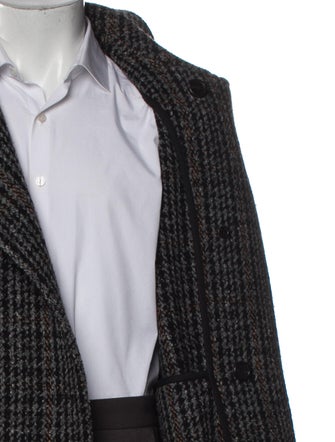 Stella McCartney Wool Houndstooth Print Overcoat
