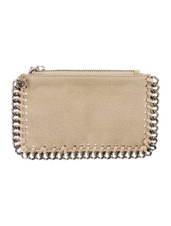 Stella McCartney Chain-Link Accent Suede Wallet