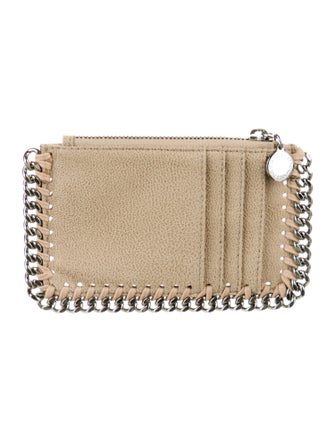 Stella McCartney Chain-Link Accent Suede Wallet