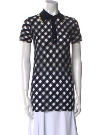 Stella McCartney Printed Short Sleeve Button-Up Top