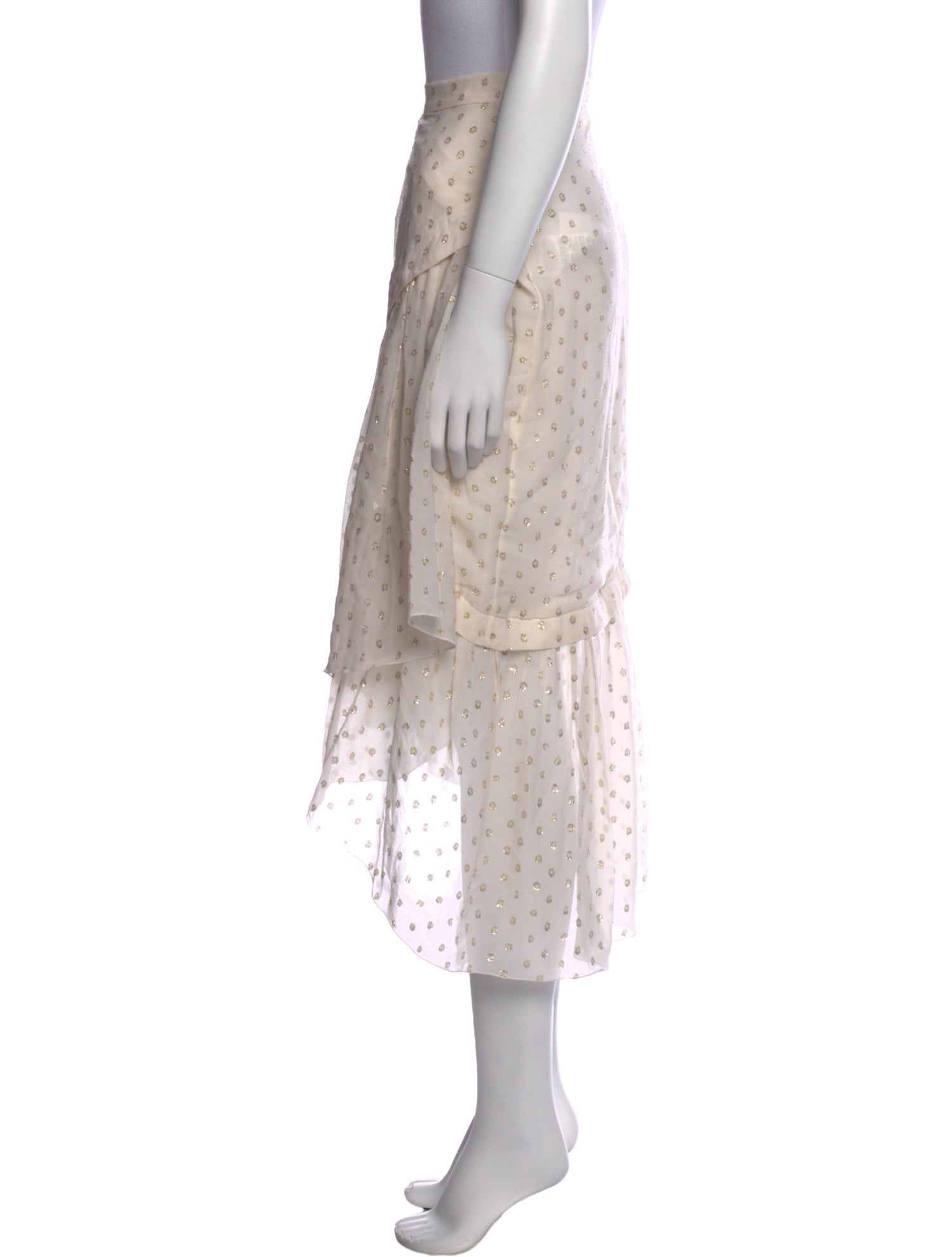 Stella McCartney Silk Midi Length Skirt