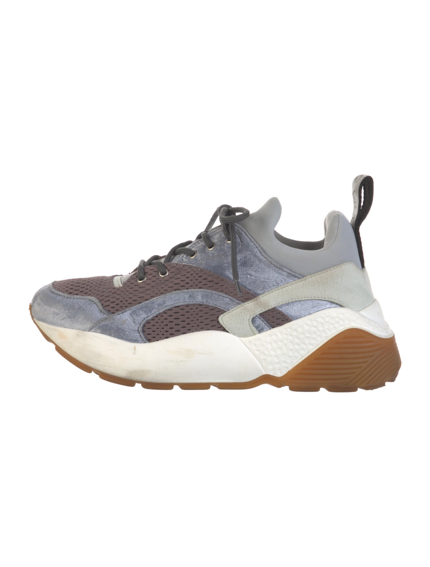 Stella McCartney Mesh Colorblock Pattern Chunky Sneakers