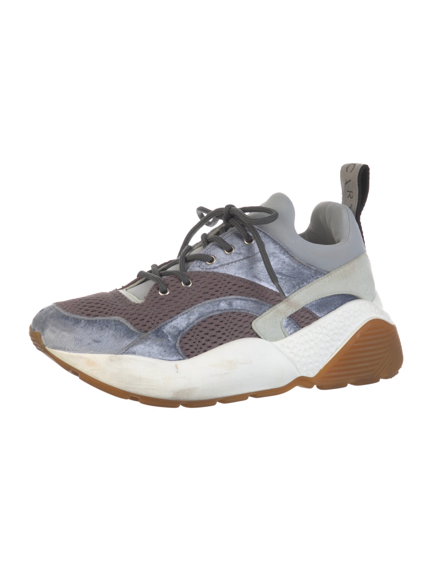 Stella McCartney Mesh Colorblock Pattern Chunky Sneakers