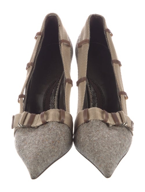 Stella McCartney Tweed Colorblock Pattern Pumps