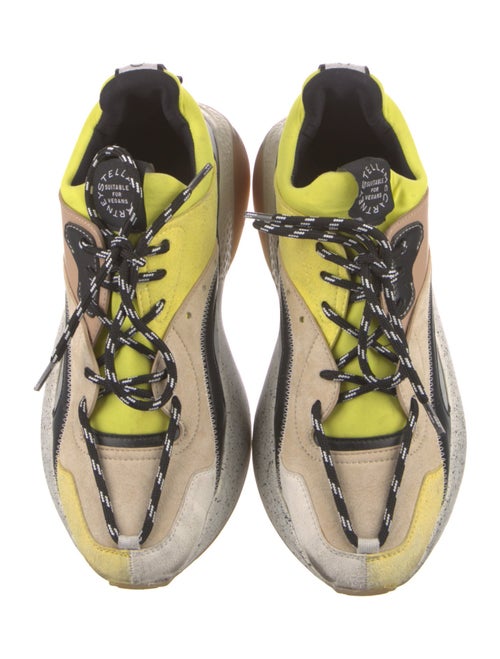 Stella McCartney Vegan Suede Colorblock Pattern Chunky Sneakers