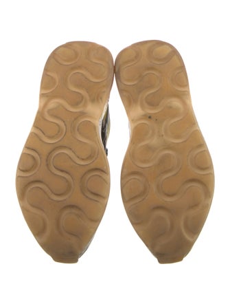 Stella McCartney Vegan Suede Colorblock Pattern Chunky Sneakers