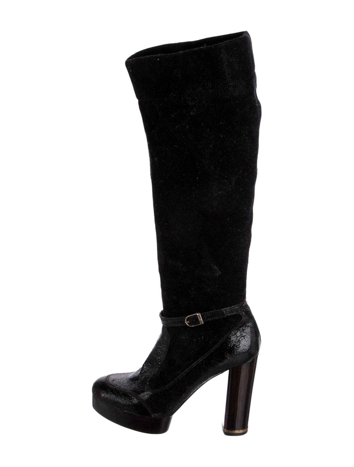 Stella McCartney Patent Leather Animal Print Boots