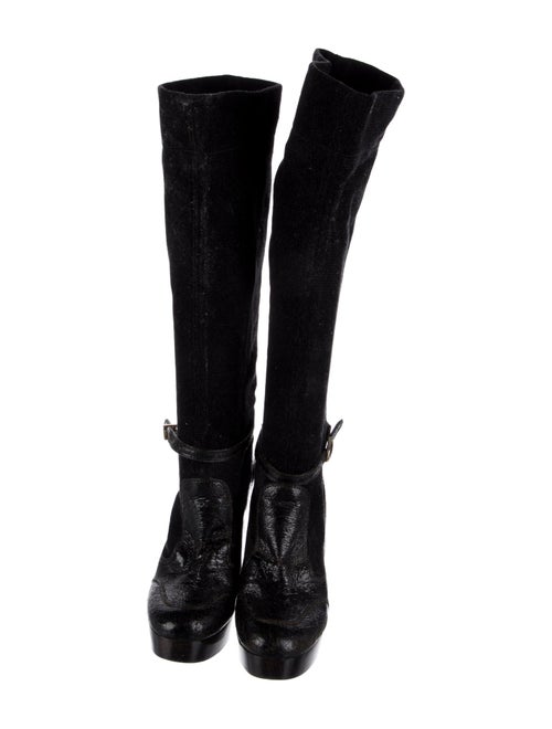Stella McCartney Patent Leather Animal Print Boots