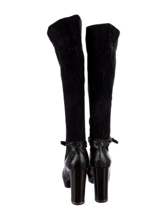 Stella McCartney Patent Leather Animal Print Boots