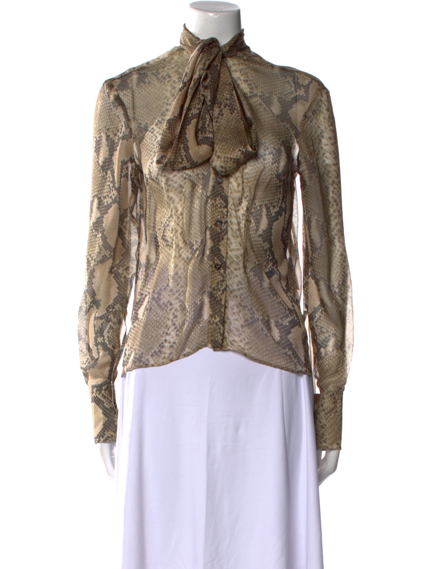 Stella McCartney Silk Animal Print Blouse