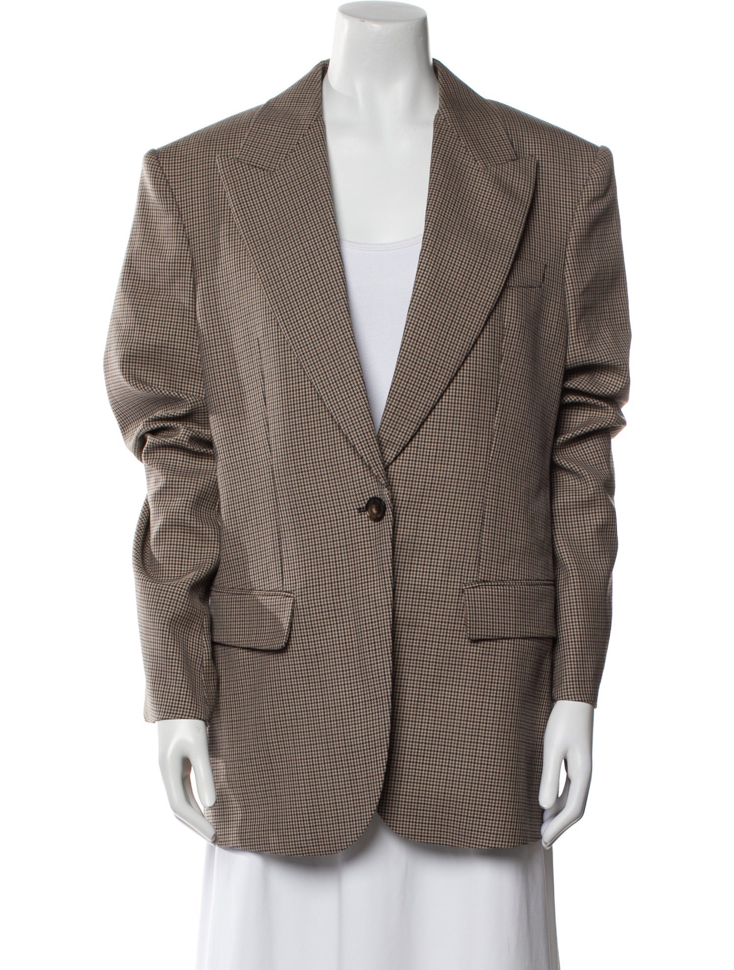 Stella McCartney Wool Plaid Print Blazer w/ Tags