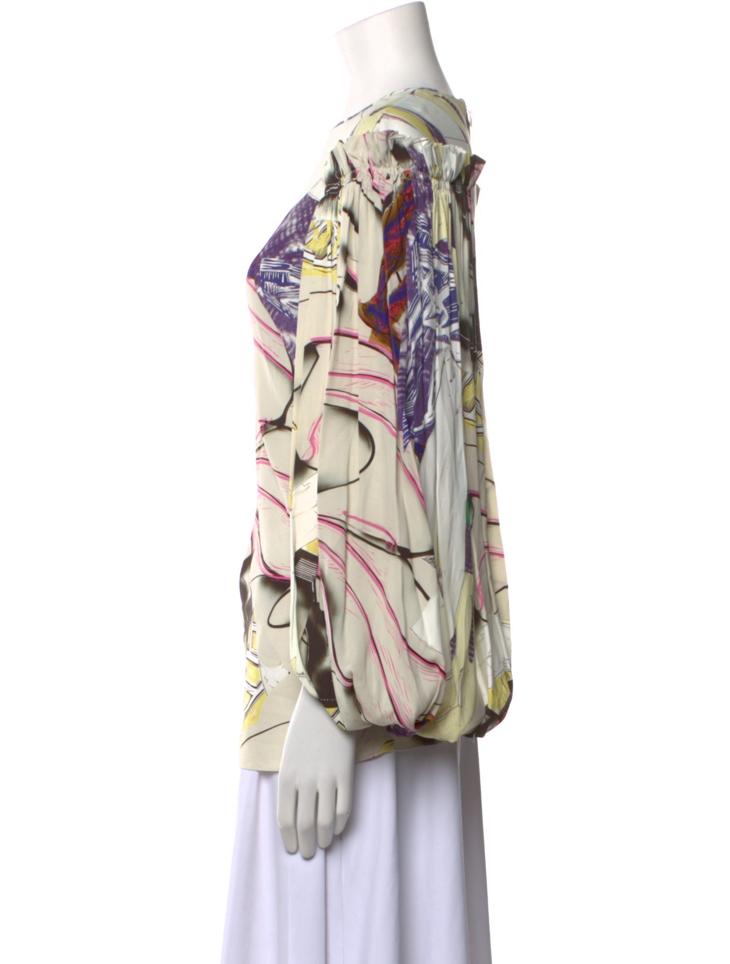 Stella McCartney Printed Cowl Neck Blouse