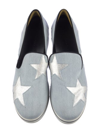 Stella McCartney Denim Wedge Sneakers