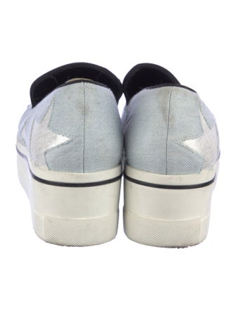 Stella McCartney Denim Wedge Sneakers