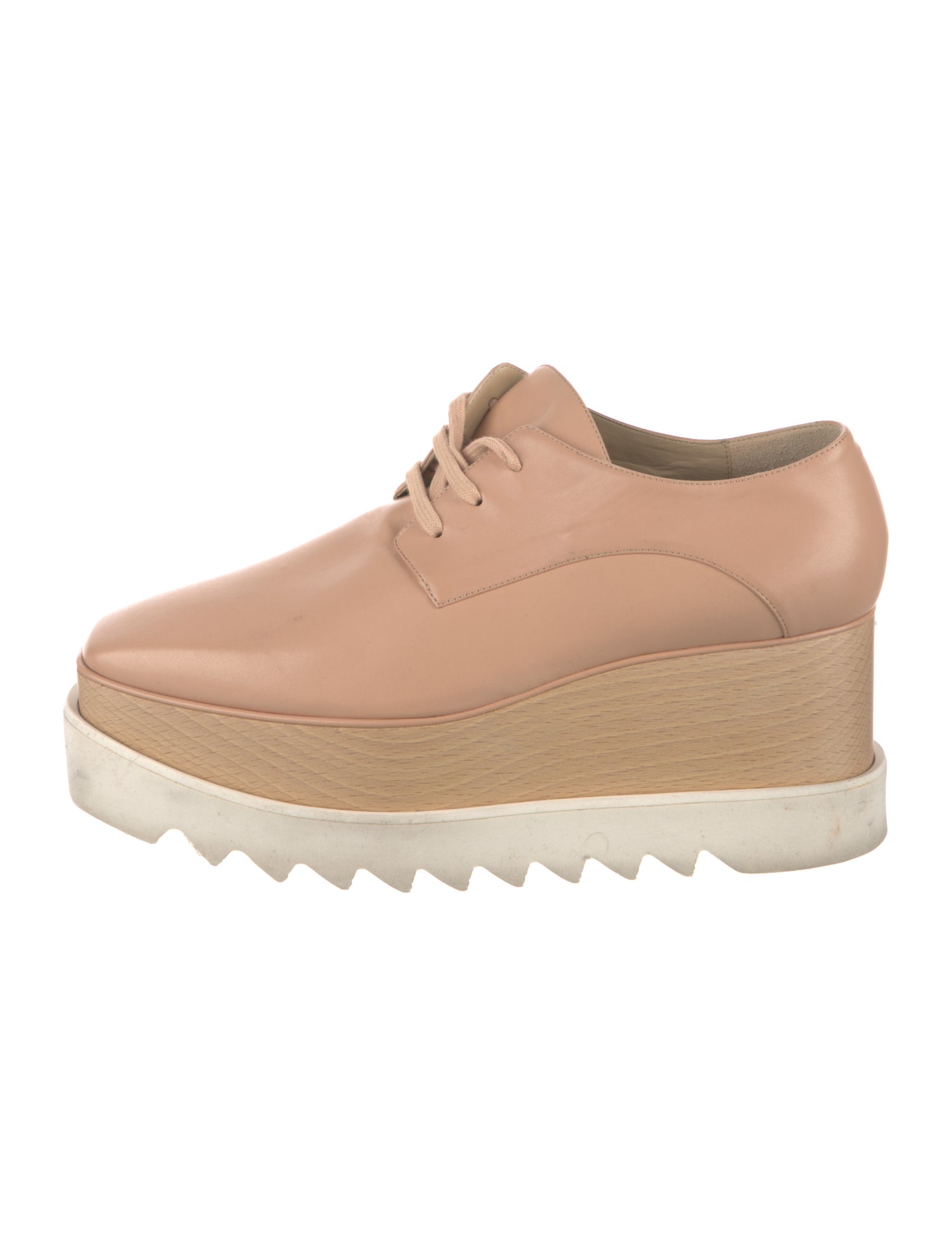 Stella McCartney Vegetarian Leather Wedge Sneakers