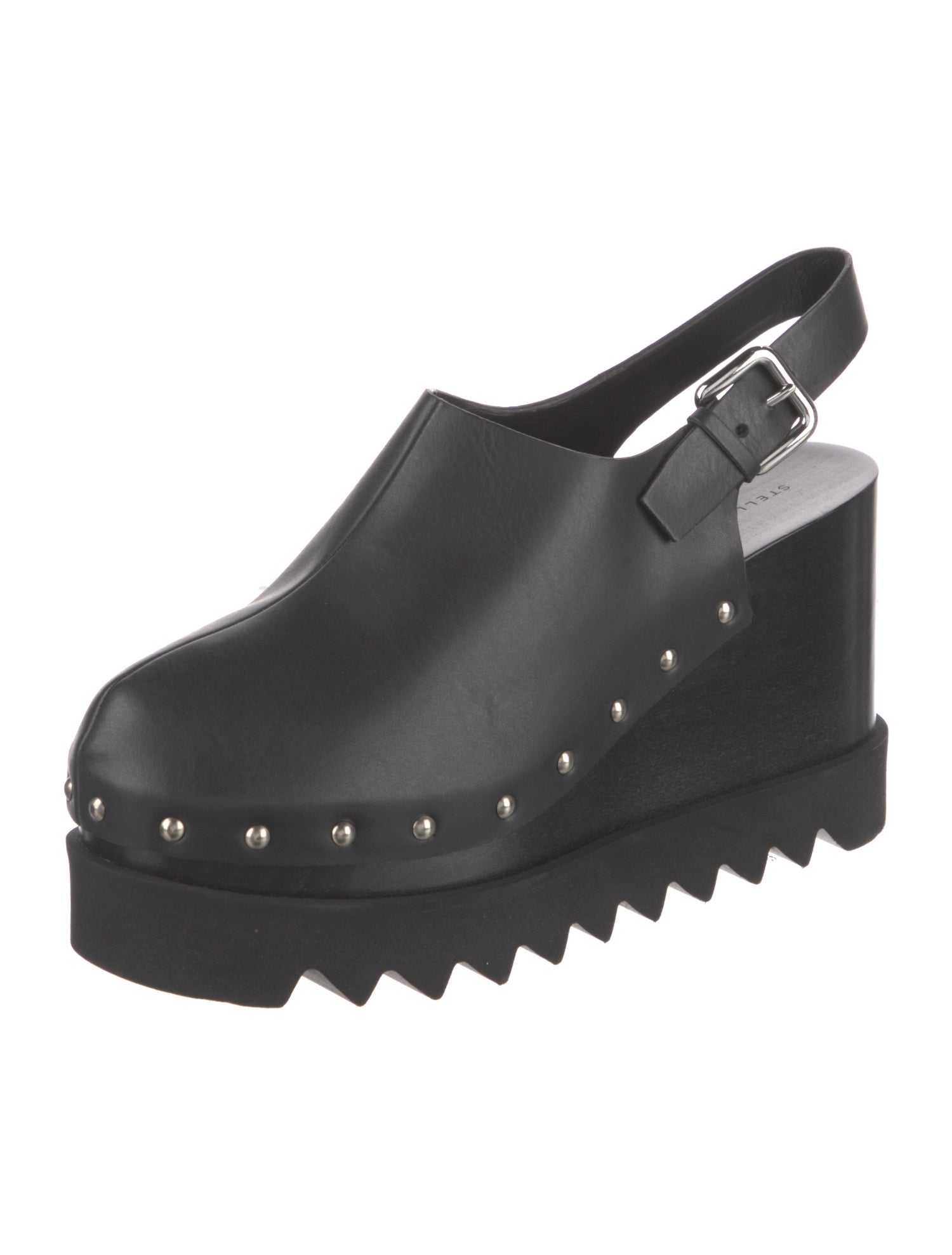 Stella McCartney Vegan Leather Studded Accents Slingback Pumps