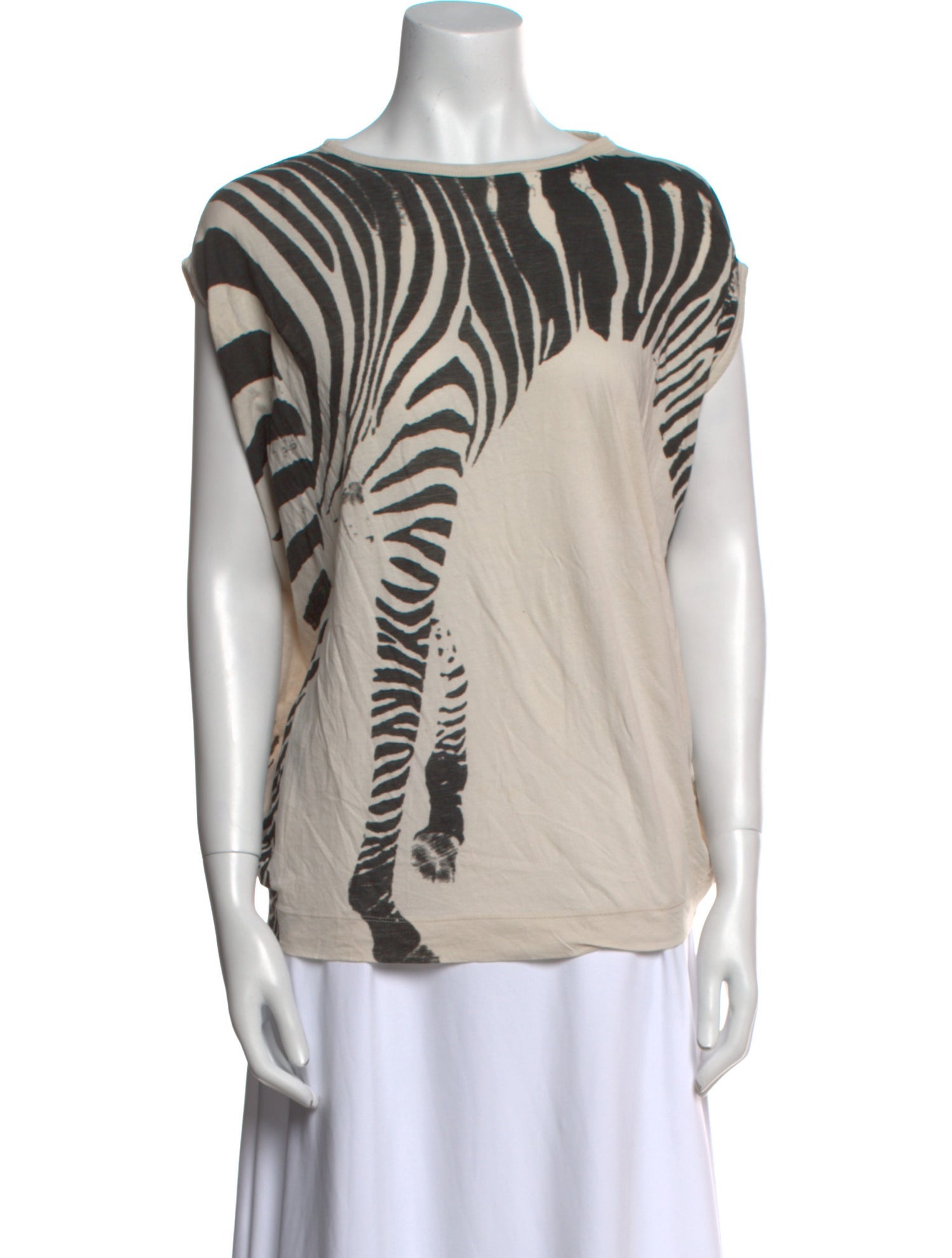 Stella McCartney Printed Bateau Neckline Top