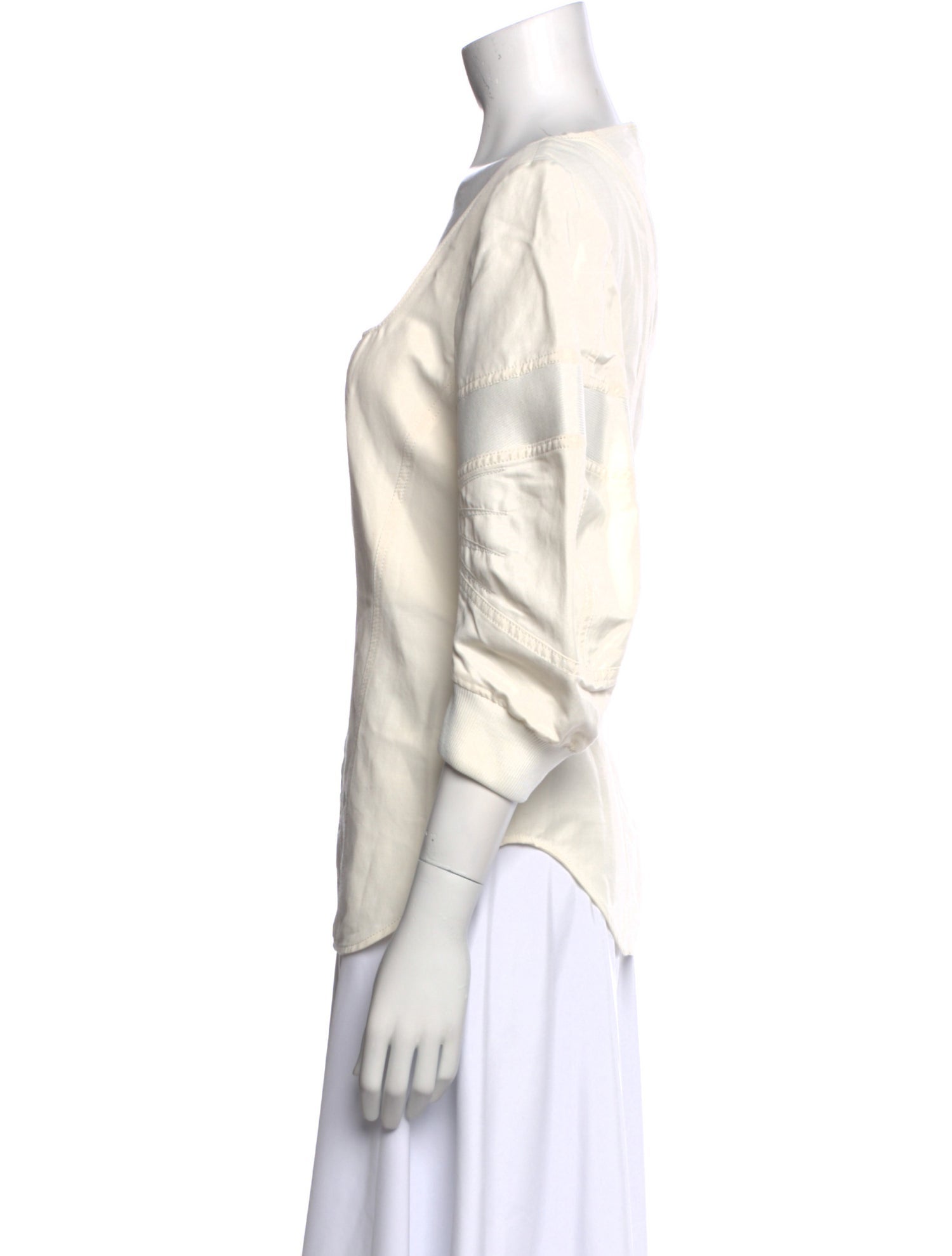 Stella McCartney Square Neckline Three-Quarter Sleeve Blouse