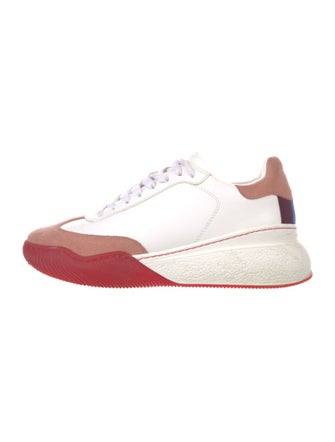 Stella McCartney Leather Colorblock Pattern Sneakers