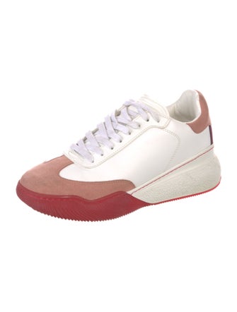 Stella McCartney Leather Colorblock Pattern Sneakers