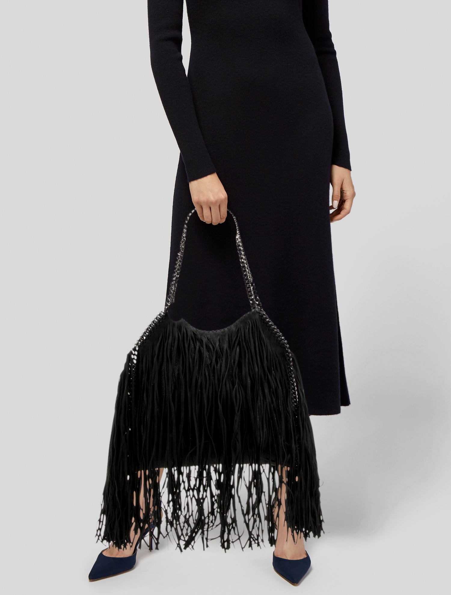 Stella McCartney Vegetarian Suede Top Handle Bag